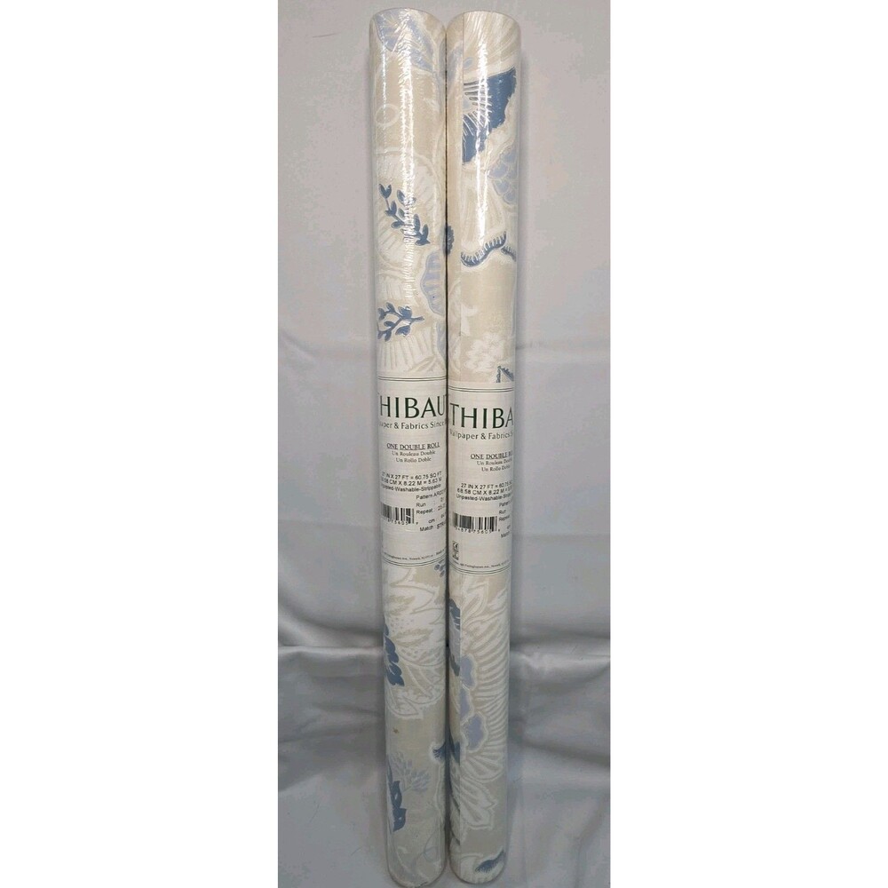 Thibaut AR00161 Umbria Wallpaper Floral Two Double Rolls New Discontinued